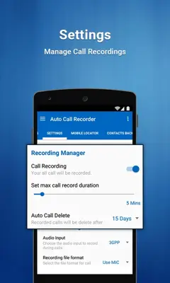 Auto Call Recorder - Automatic android App screenshot 3